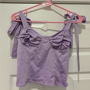 Purple corset inspired top, From forever 21, gently used, zipper on side works!